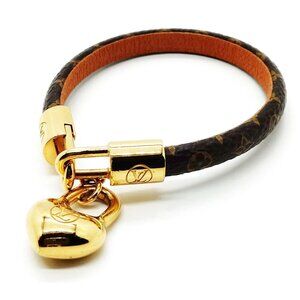 Authentic Louis Vuitton Bracelet Browns Gold BC4220 mn264-030626